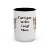 15oz Cardigan Welsh Corgi Dog Mom Mug, Vintage Sketch Coffee Mug, Dog Mom Gift