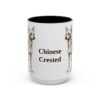 15oz Chinese Crested Mug, Vintage Dog Portrait Coffee Mug, Dog Lover Gift