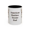 11oz American Hairless Terrier Dog Dad Mug, Vintage Sketch Coffee Mug, Dog Dad Gift