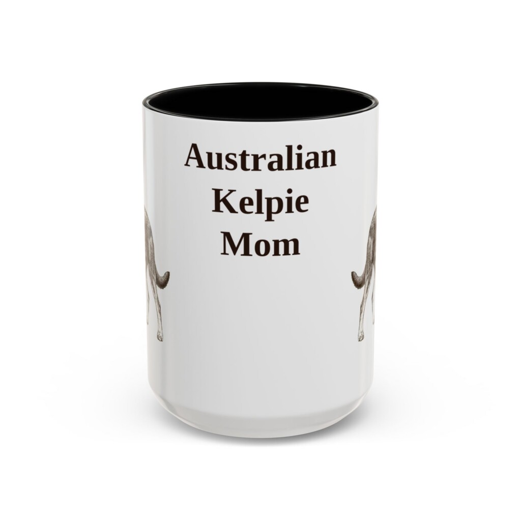 5686215155221462610_2048.jpeg 15oz Australian Kelpie Dog Mom Mug, Vintage Sketch Coffee Mug, Dog Mom Gift