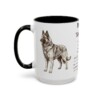 15oz Belgian Tervuren Mug, Illustrated Dog Breed Facts Coffee Mug, Vintage Dog Keepsake Gift