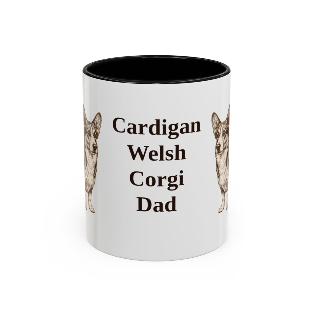 5764350484120699514_2048.jpeg 11oz Cardigan Welsh Corgi Dog Dad Mug, Vintage Sketch Coffee Mug, Dog Dad Gift