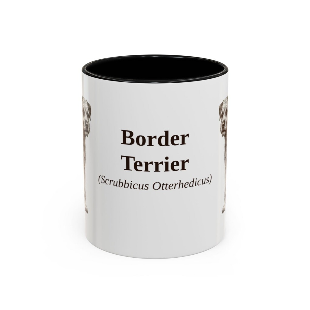 11oz Border Terrier Latin Mug, Vintage Dog Coffee Mug, Dog Lover Gift