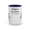 15oz Belgian Tervuren Latin Mug, Vintage Dog Coffee Mug, Dog Lover Gift