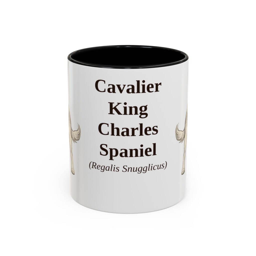 5945761568607839051_2048.jpeg 11oz Cavalier King Charles Spaniel Latin Mug, Vintage Dog Coffee Mug, Dog Lover Gift