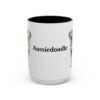 15oz Aussiedoodle Mug, Vintage Dog Portrait Coffee Mug, Dog Lover Gift