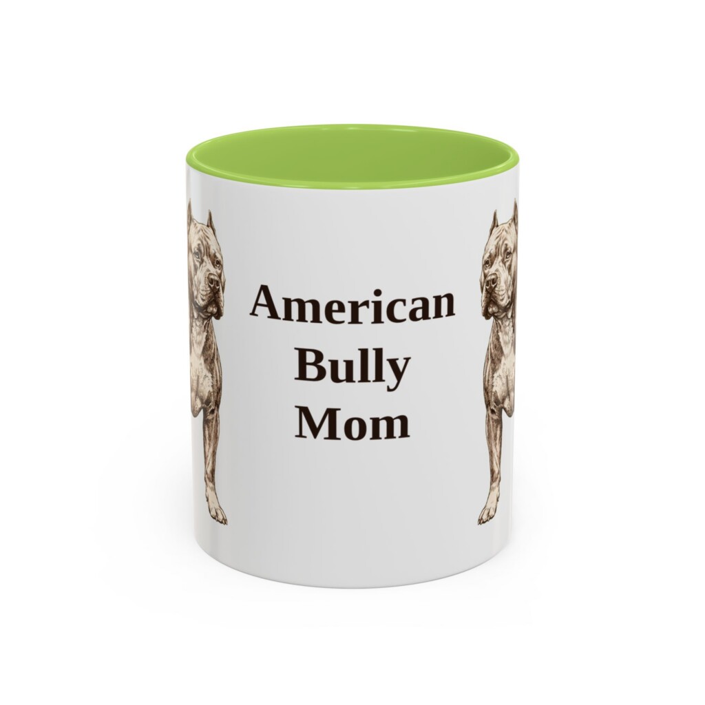 11oz American Bully Dog Mom Mug, Vintage Sketch Coffee Mug, Dog Mom Gift