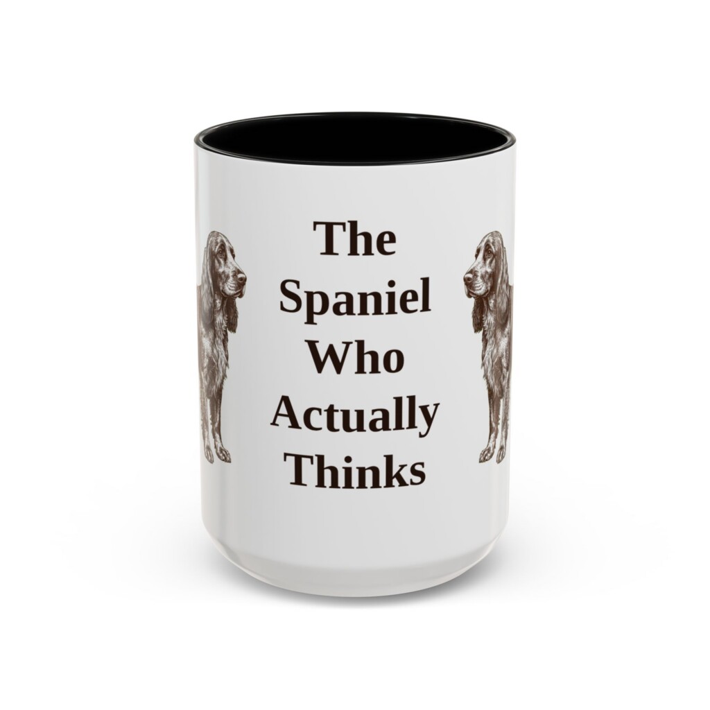 15oz Funny Field Spaniel Mug, Vintage Dog Coffee Mug, Dog Lover Gift