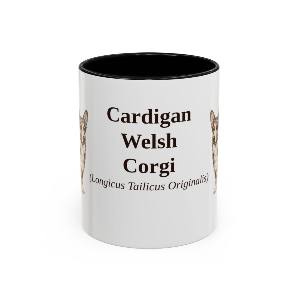 11oz Cardigan Welsh Corgi Latin Mug, Vintage Dog Coffee Mug, Dog Lover Gift