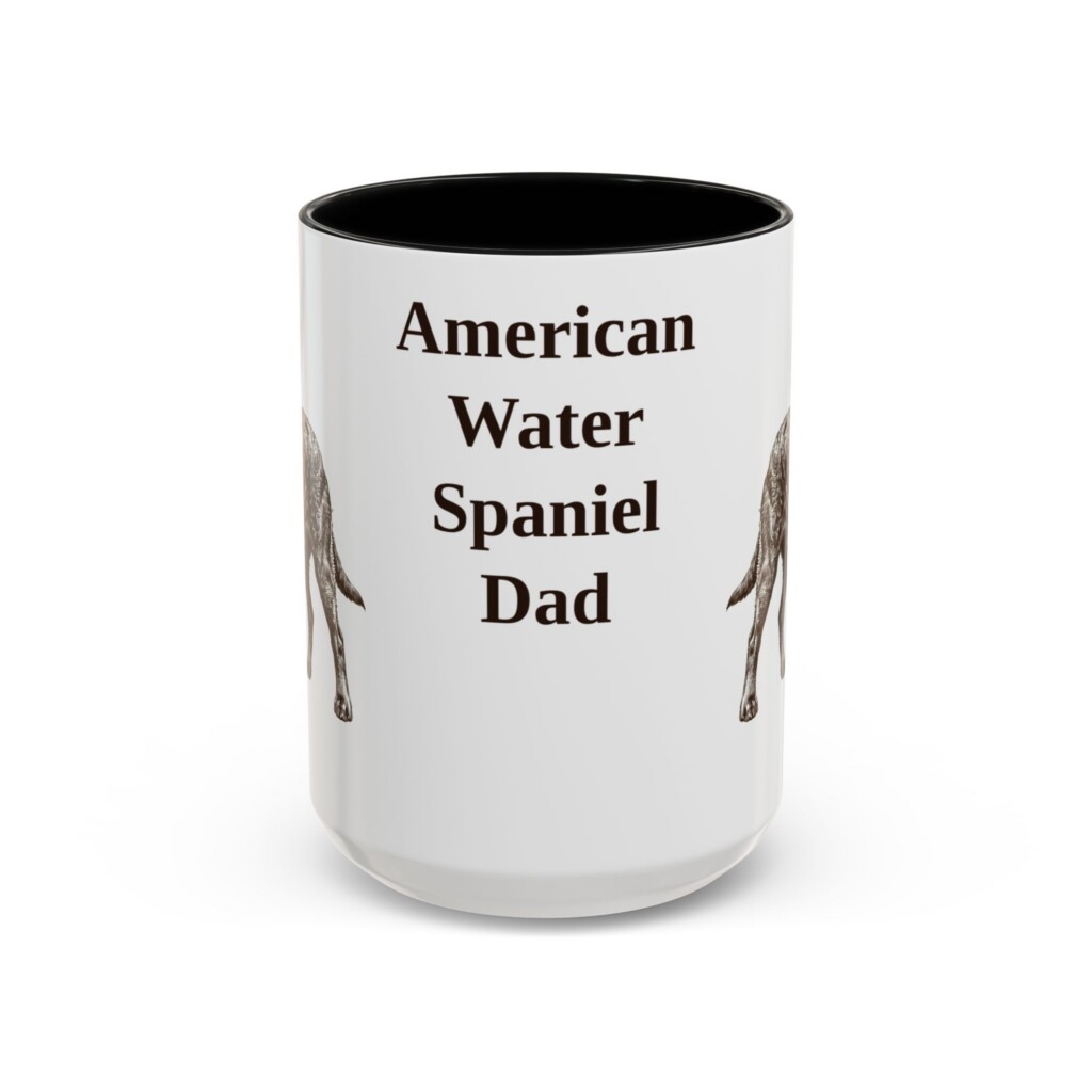 6240885386924442680_2048.jpeg 15oz American Water Spaniel Dog Dad Mug, Vintage Sketch Coffee Mug, Dog Dad Gift