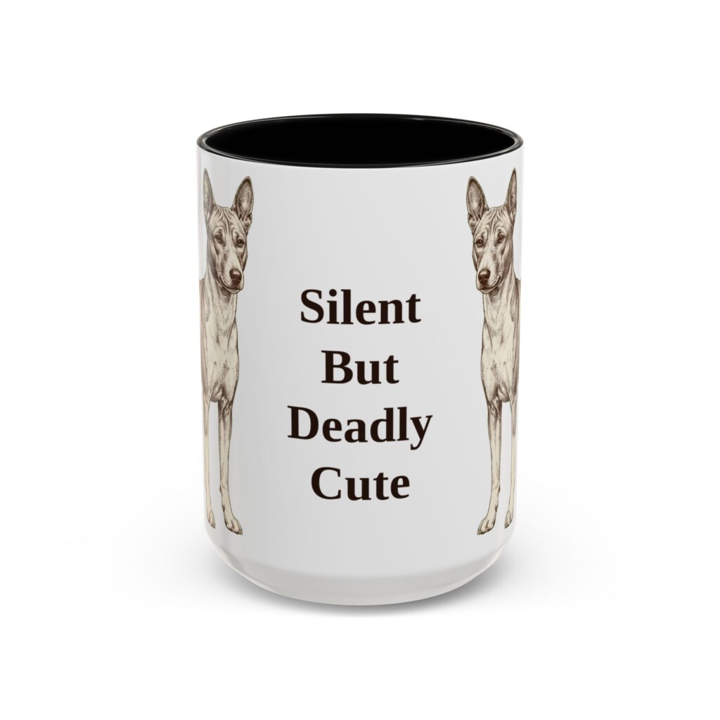 15oz Funny Basenji Mug, Vintage Dog Coffee Mug, Dog Lover Gift