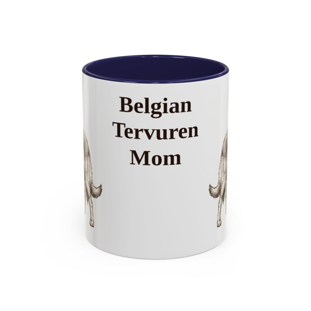 11oz Belgian Tervuren Dog Mom Mug, Vintage Sketch Coffee Mug, Dog Mom Gift