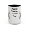15oz Dandie Dinmont Terrier Dog Dad Mug, Vintage Sketch Coffee Mug, Dog Dad Gift