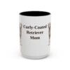 15oz Curly-Coated Retriever Dog Mom Mug, Vintage Sketch Coffee Mug, Dog Mom Gift