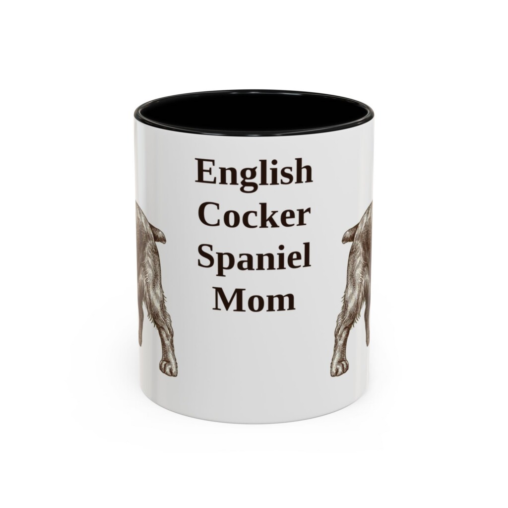 6315701006618361988_2048.jpeg 11oz English Cocker Spaniel Dog Mom Mug, Vintage Sketch Coffee Mug, Dog Mom Gift