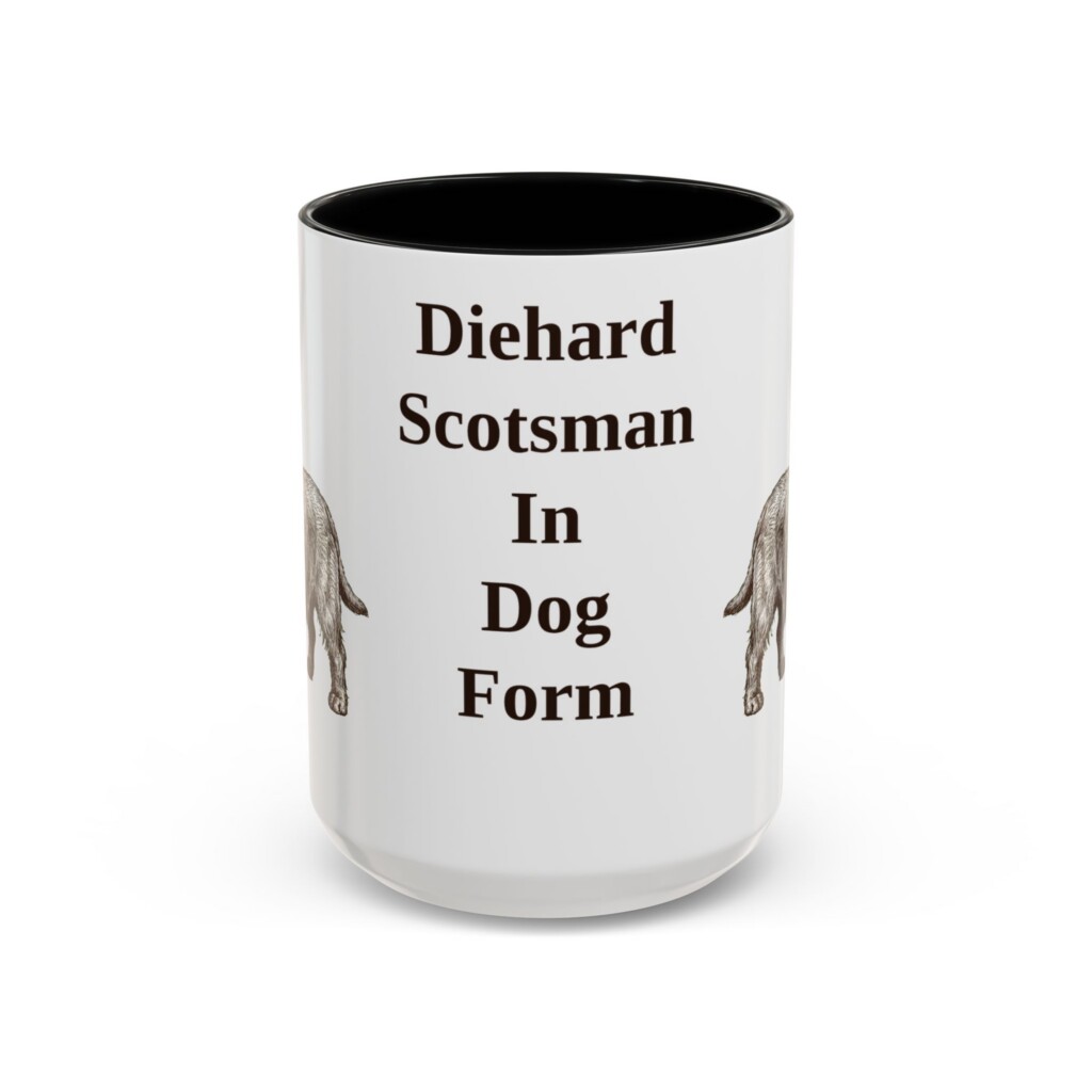 15oz Funny Scottish Terrier Mug, Vintage Dog Coffee Mug, Dog Lover Gift