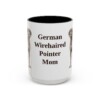 15oz German Wirehaired Pointer Dog Mom Mug, Vintage Sketch Coffee Mug, Dog Mom Gift