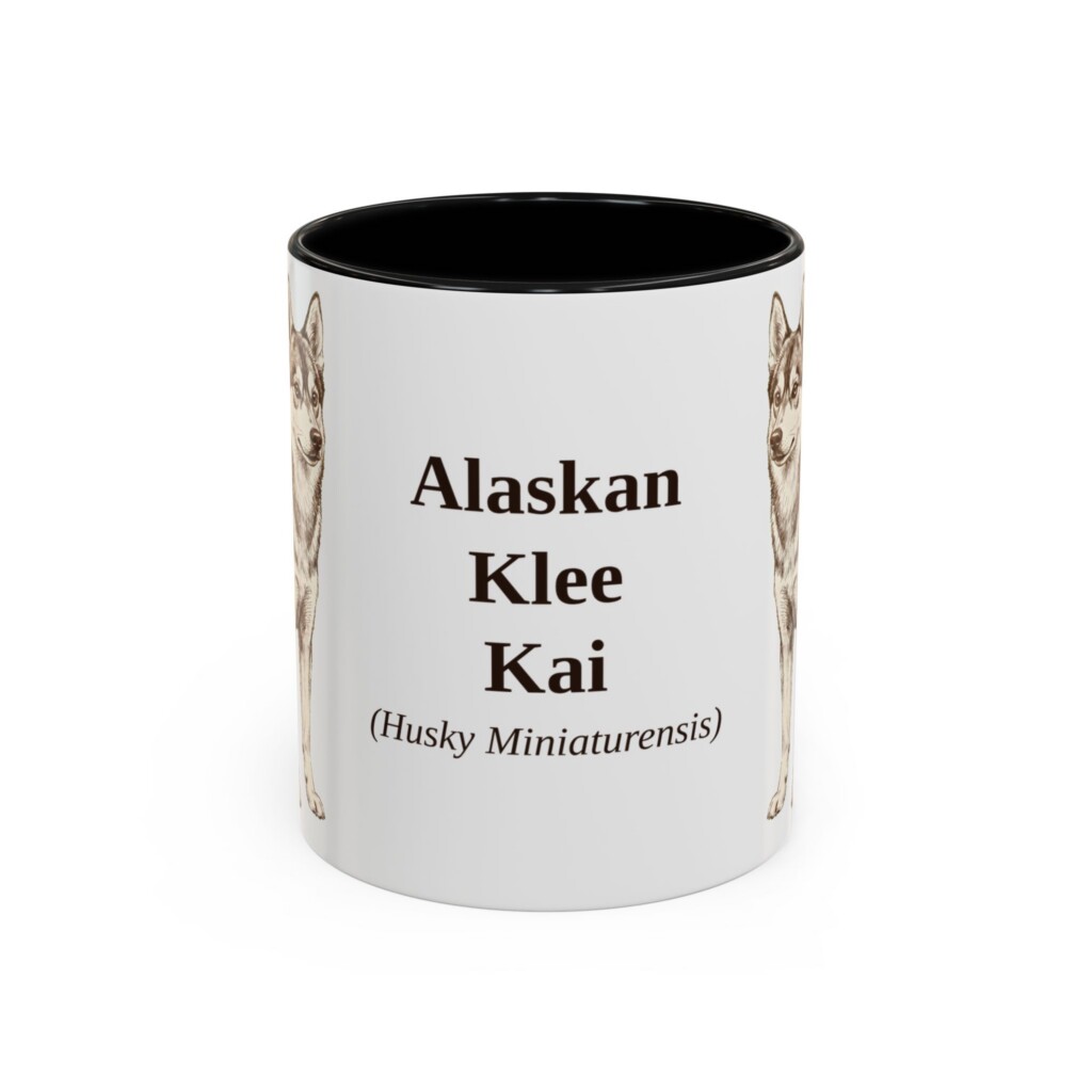 11oz Alaskan Klee Kai Latin Mug, Vintage Dog Coffee Mug, Dog Lover Gift