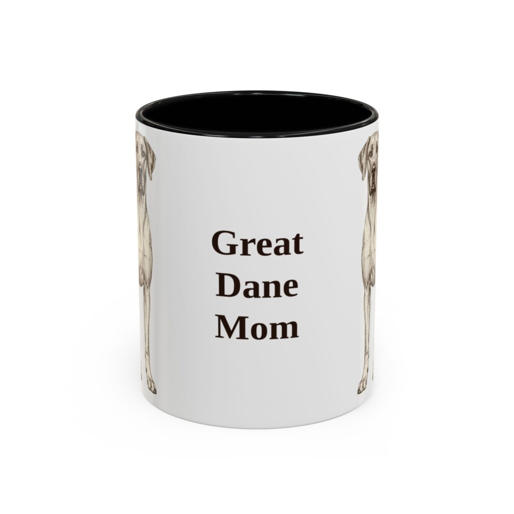 11oz Great Dane Dog Mom Mug, Vintage Sketch Coffee Mug, Dog Mom Gift