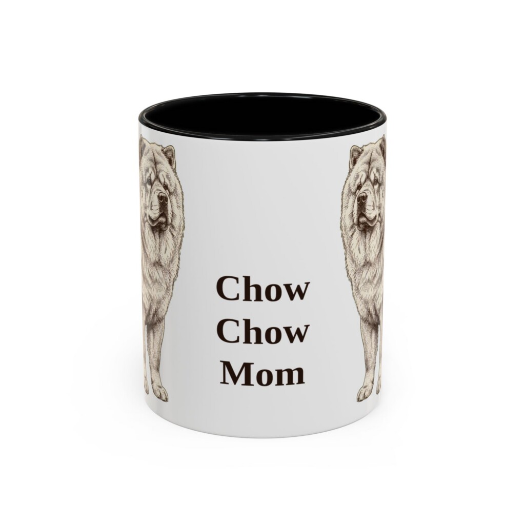11oz Chow Chow Dog Mom Mug, Vintage Sketch Coffee Mug, Dog Mom Gift