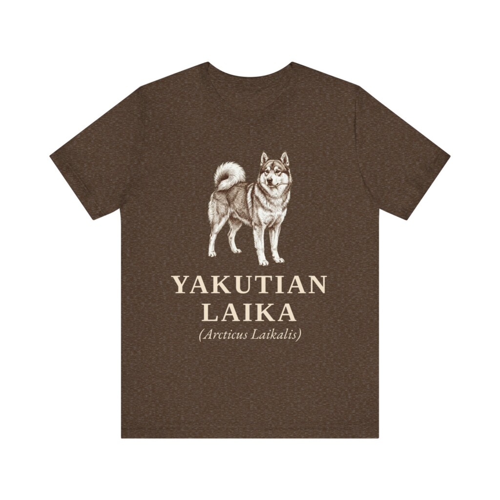 Yakutian Laika Latin Shirt, Vintage Dog Sketch Tee, Dog Latin Gift
