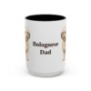 15oz Bolognese Dog Dad Mug, Vintage Sketch Coffee Mug, Dog Dad Gift