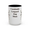 15oz Catahoula Leopard Dog Dog Mom Mug, Vintage Sketch Coffee Mug, Dog Mom Gift