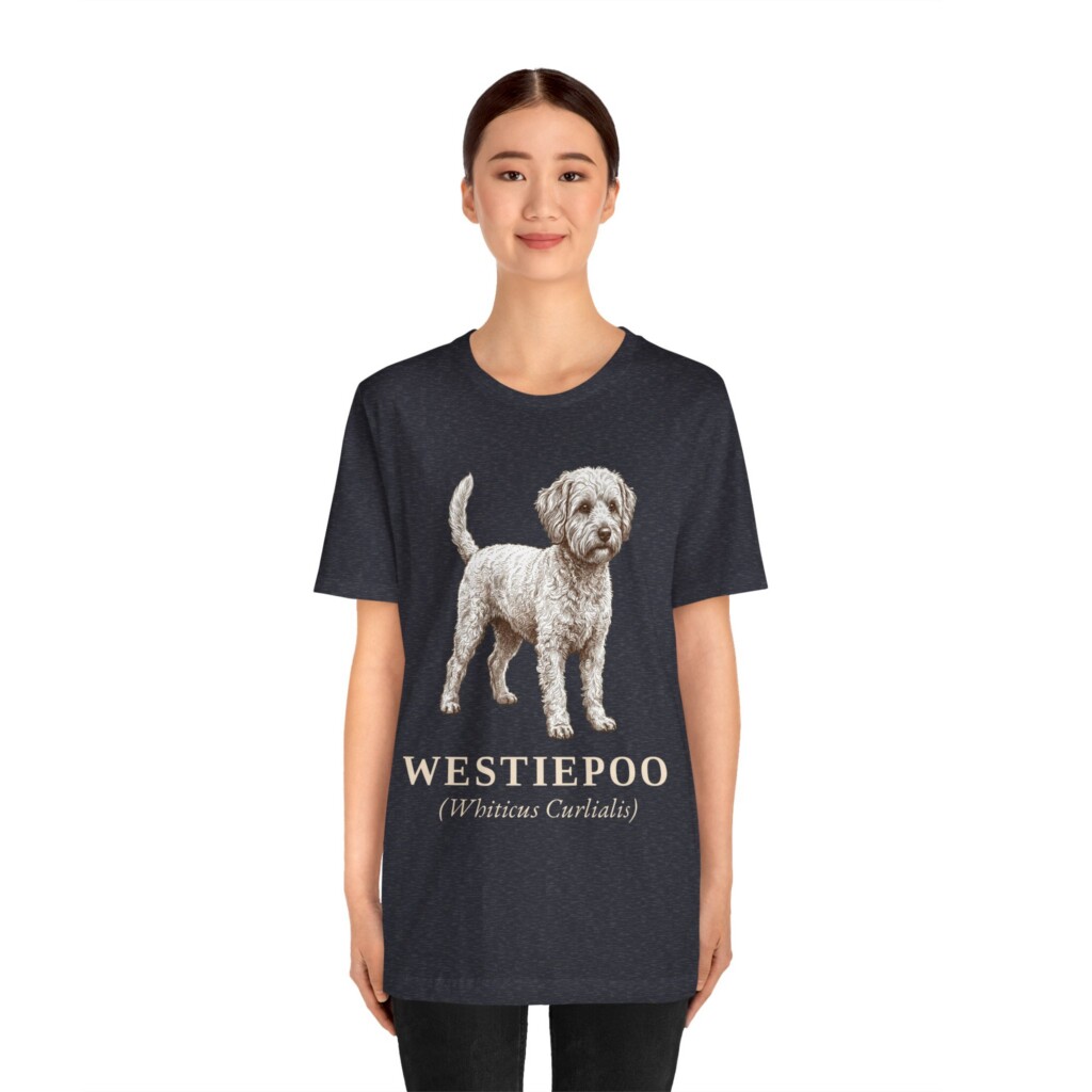 Westiepoo Latin Shirt, Vintage Dog Sketch Tee, Dog Latin Gift