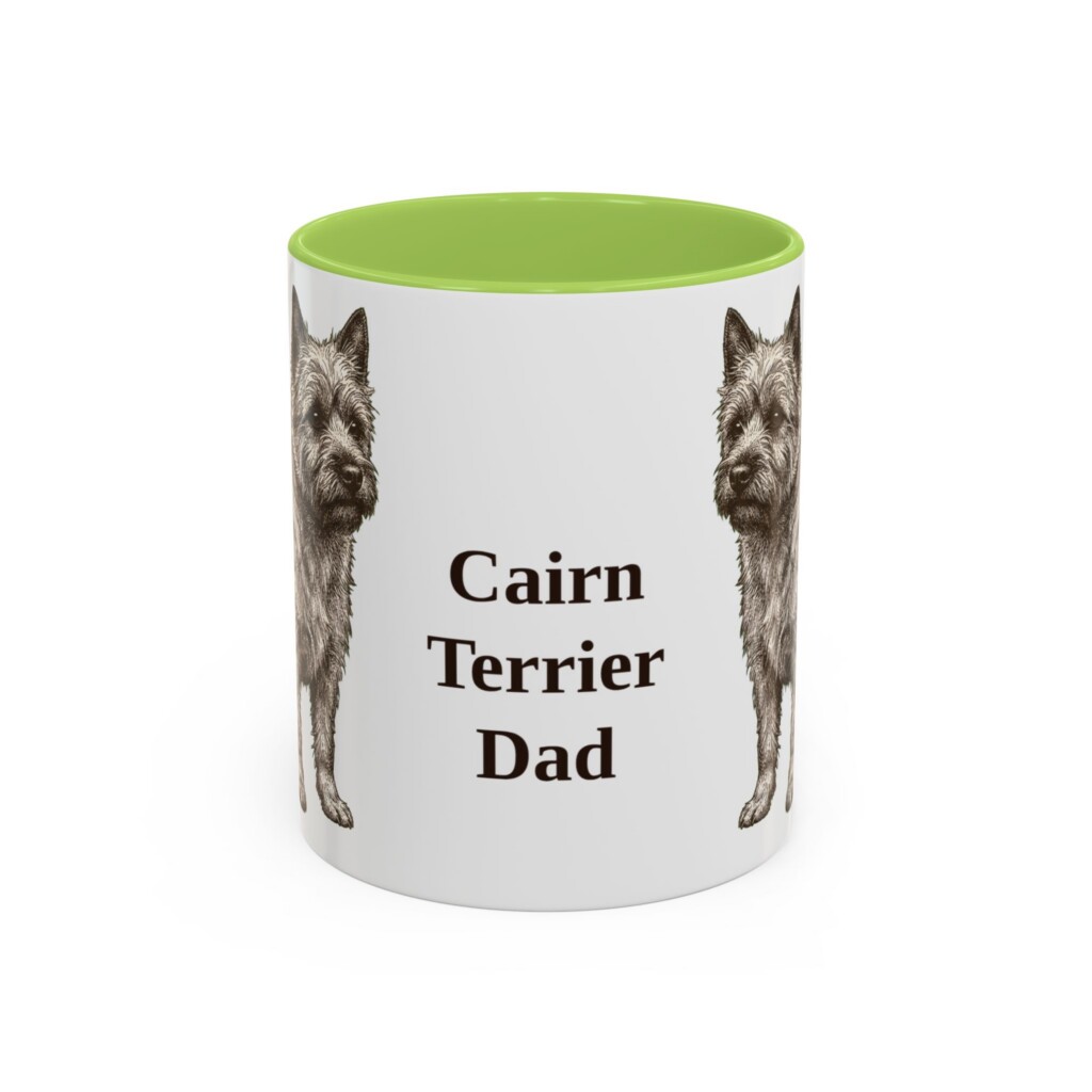 11oz Cairn Terrier Dog Dad Mug, Vintage Sketch Coffee Mug, Dog Dad Gift
