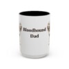 15oz Bloodhound Dog Dad Mug, Vintage Sketch Coffee Mug, Dog Dad Gift