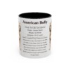11oz American Bully Mug, Illustrated Dog Breed Facts Coffee Mug, Vintage Dog Keepsake Gift