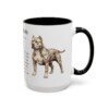 15oz American Bully Mug, Illustrated Dog Breed Facts Coffee Mug, Vintage Dog Keepsake Gift