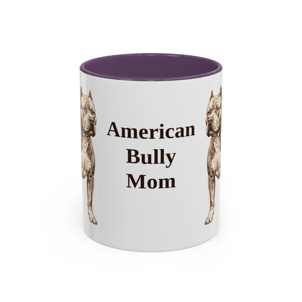 11oz American Bully Dog Mom Mug, Vintage Sketch Coffee Mug, Dog Mom Gift