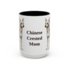 15oz Chinese Crested Dog Mom Mug, Vintage Sketch Coffee Mug, Dog Mom Gift