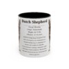 11oz Dutch Shepherd Mug, Illustrated Dog Breed Facts Coffee Mug, Vintage Dog Keepsake Gift