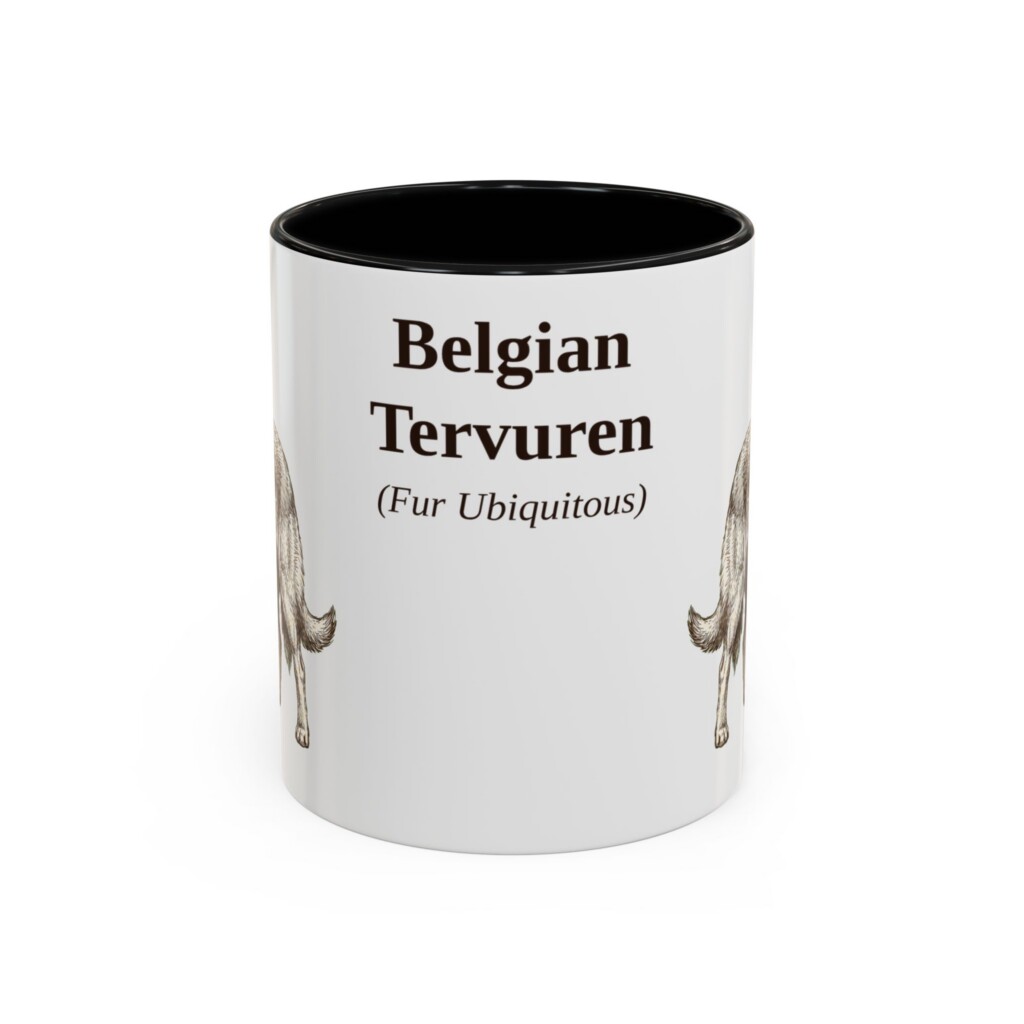 11oz Belgian Tervuren Latin Mug, Vintage Dog Coffee Mug, Dog Lover Gift