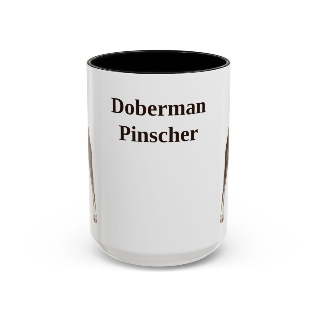 6821692832078621867_2048.jpeg 15oz Doberman Pinscher Mug, Vintage Dog Portrait Coffee Mug, Dog Lover Gift