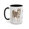 15oz Alaskan Klee Kai Latin Mug, Vintage Dog Coffee Mug, Dog Lover Gift