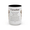 15oz Cavachon Mug, Illustrated Dog Breed Facts Coffee Mug, Vintage Dog Keepsake Gift