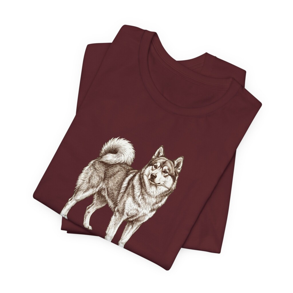Yakutian Laika Latin Shirt, Vintage Dog Sketch Tee, Dog Latin Gift