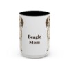 15oz Beagle Dog Mom Mug, Vintage Sketch Coffee Mug, Dog Mom Gift