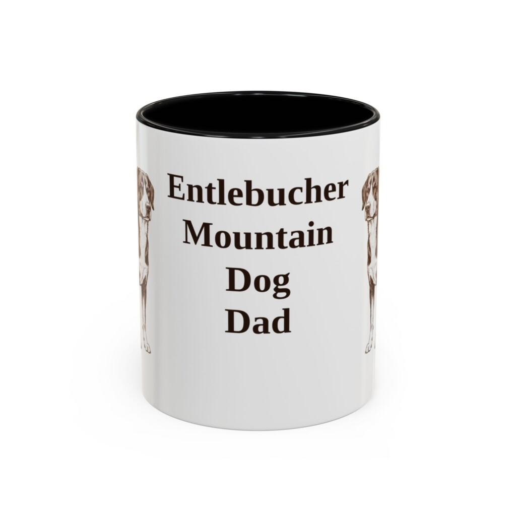 11oz Entlebucher Mountain Dog Dog Dad Mug, Vintage Sketch Coffee Mug, Dog Dad Gift