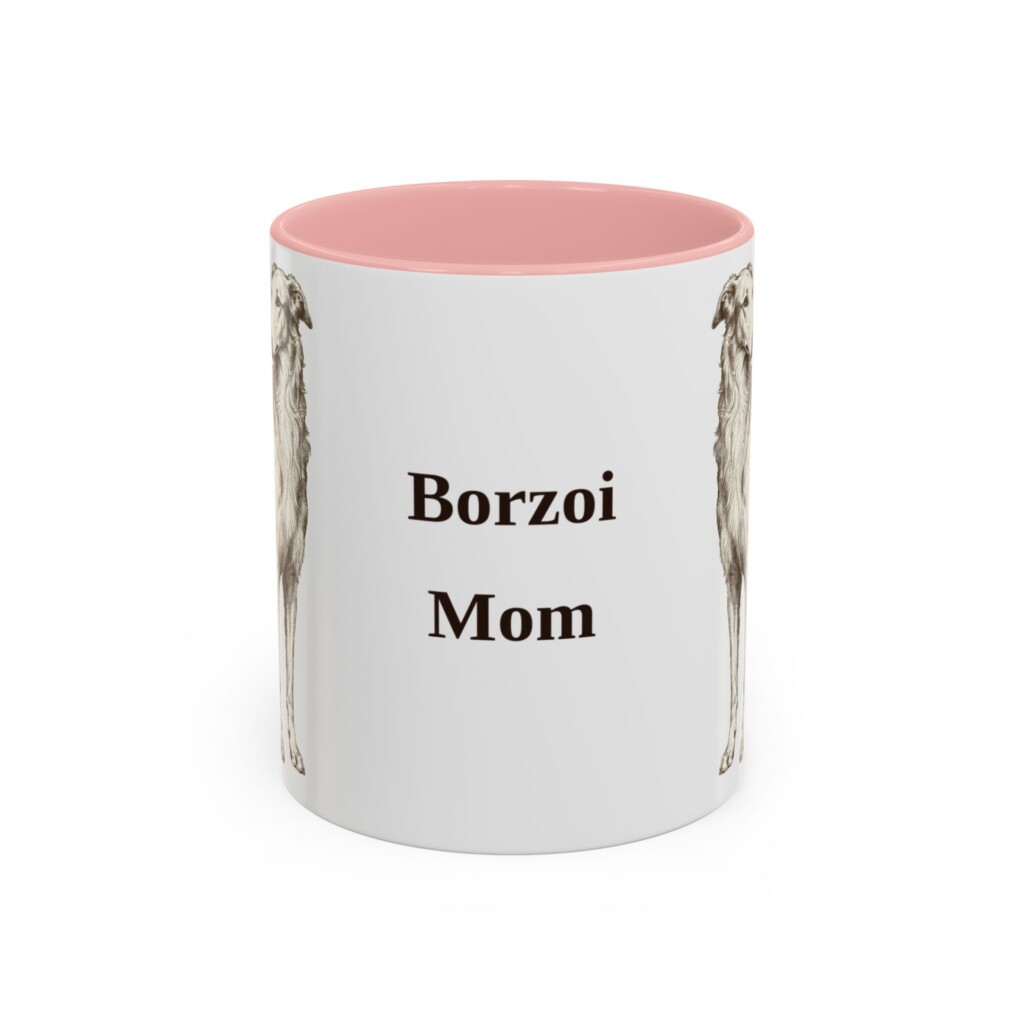 11oz Borzoi Dog Mom Mug, Vintage Sketch Coffee Mug, Dog Mom Gift