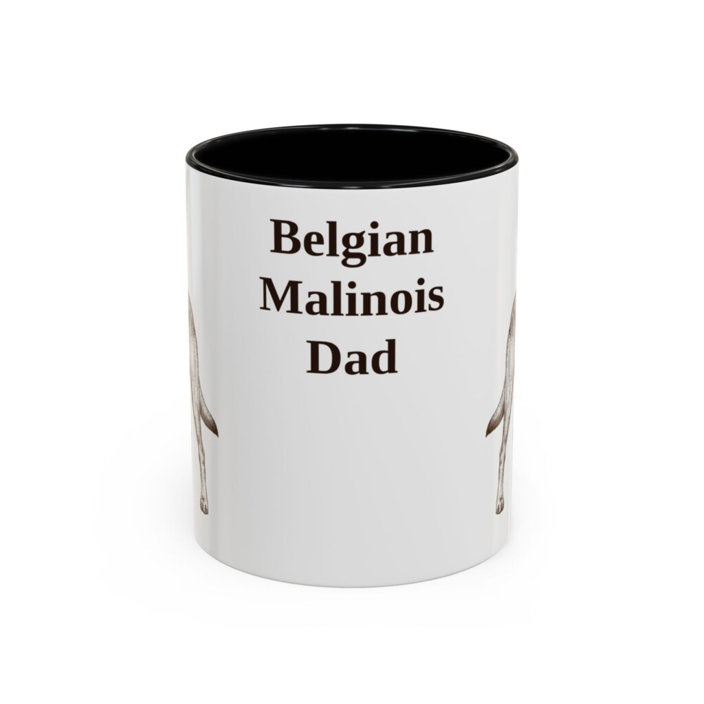 11oz Belgian Malinois Dog Dad Mug, Vintage Sketch Coffee Mug, Dog Dad Gift