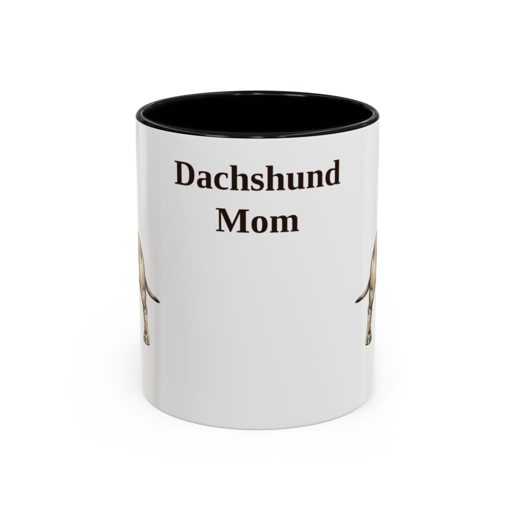 11oz Dachshund Dog Mom Mug, Vintage Sketch Coffee Mug, Dog Mom Gift