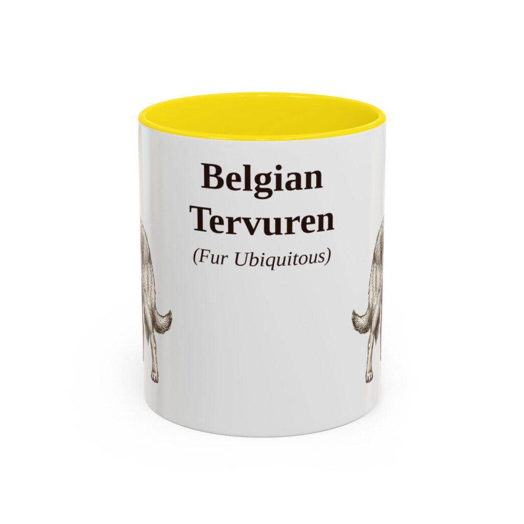 11oz Belgian Tervuren Latin Mug, Vintage Dog Coffee Mug, Dog Lover Gift