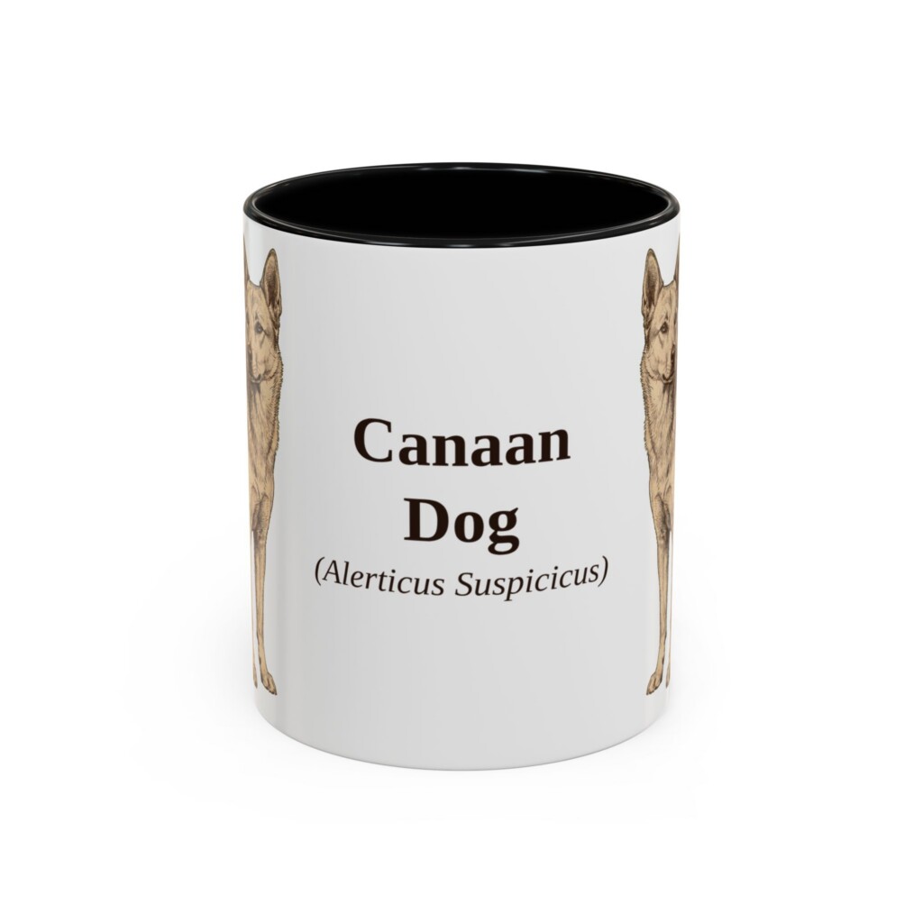 11oz Canaan Dog Latin Mug, Vintage Dog Coffee Mug, Dog Lover Gift