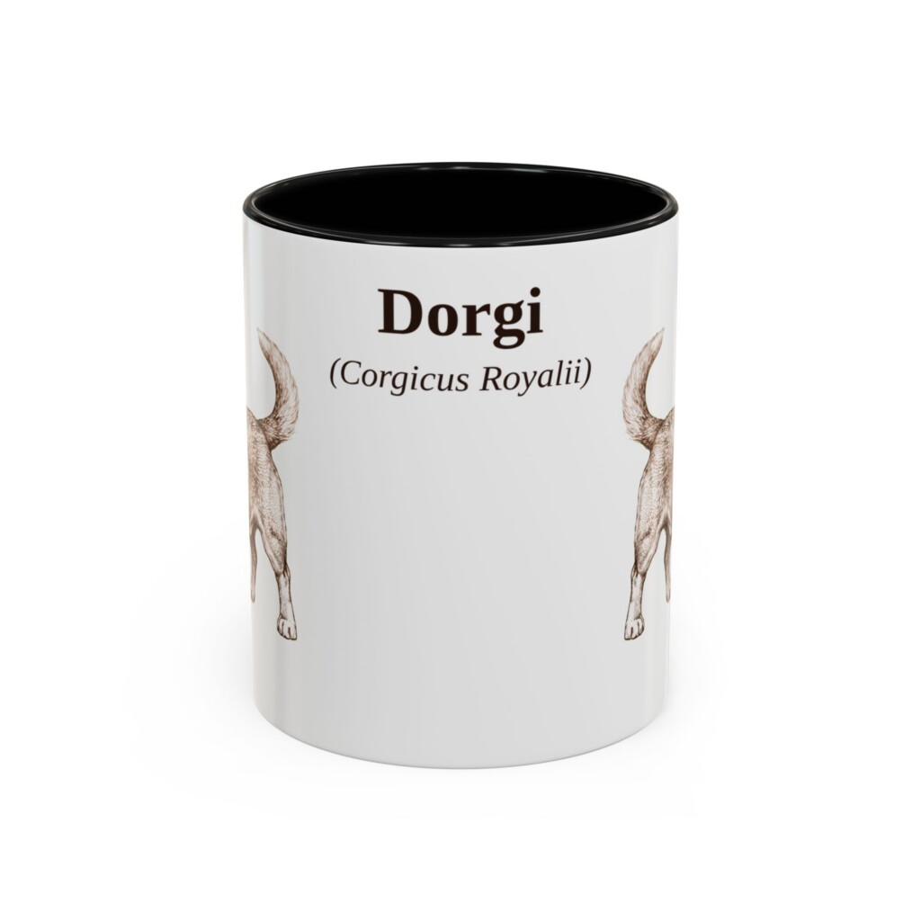 11oz Dorgi Latin Mug, Vintage Dog Coffee Mug, Dog Lover Gift