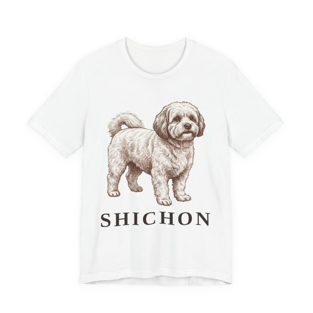Shichon Shirt, Vintage Dog Sketch Tee, Dog Lover Gift