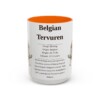 15oz Belgian Tervuren Mug, Illustrated Dog Breed Facts Coffee Mug, Vintage Dog Keepsake Gift
